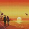 Sunset Couple On Beach diamond painting