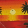 Sunset Time Silhouette diamond painting