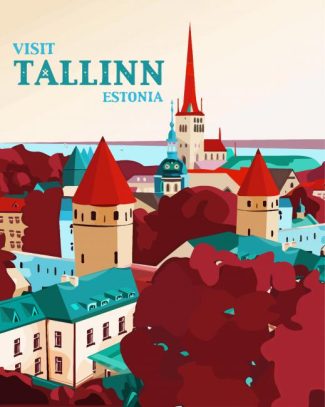 Tallinn Estonia Poster diamond painting