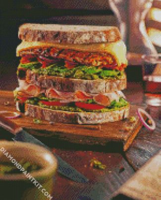 Tasty Toast Sandwich diamond painting