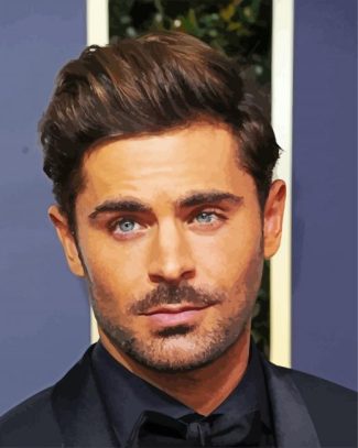 The American Actor Zac Efron diamond painting