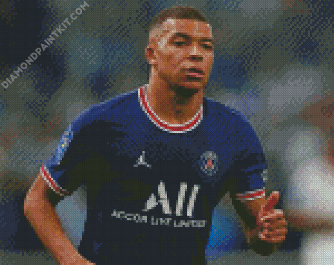 The Footbaler Mbappé diamond painting