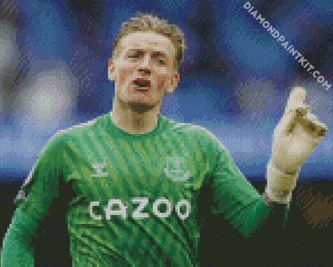 the Football Player Jordan Pickford diamond painting