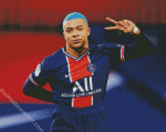 The Football Player Kylian Mbappé diamond painting