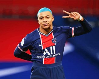 The Football Player Kylian Mbappé diamond painting