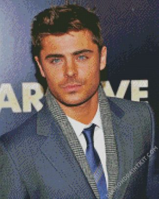 The Handsom Actor Zac Efron diamond painting