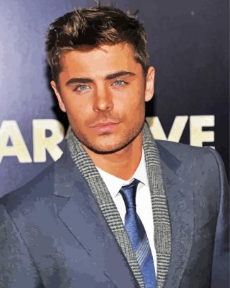 The Handsom Actor Zac Efron diamond painting