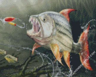 Tiger Fish Underwater diamond painting