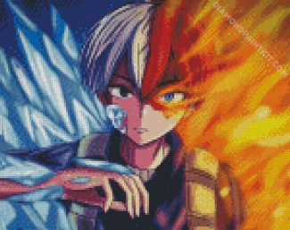 Todoroki My Hero Academia diamond painting