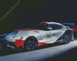 Toyota Gr Supra GT4 Race Car diamond painting