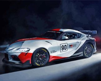 Toyota Gr Supra GT4 Race Car diamond painting