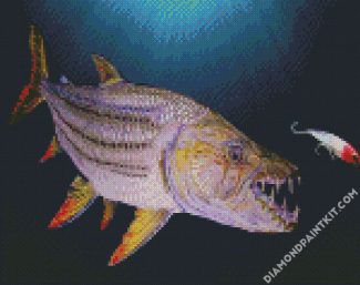 Underwater Tigerfish Fishing diamond painting