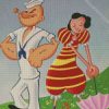 Vintage Popeye And Olive diamond painting