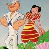 Vintage Popeye And Olive diamond painting