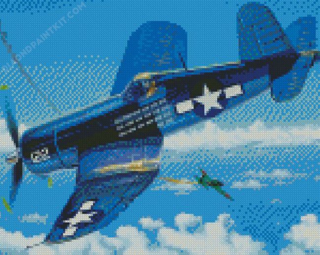 Vought F4u Corsair War Aircraft diamond painting