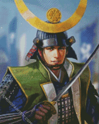 Warrior Man Illustration diamond painting