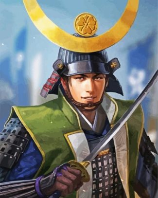 Warrior Man Illustration diamond painting