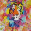 Watercolor Tiger Splatter Maria Mata diamond painting