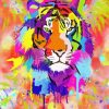 Watercolor Tiger Splatter Maria Mata diamond painting