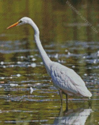 White Egret diamond painting