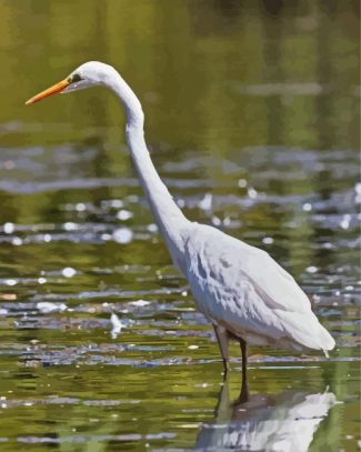 White Egret diamond painting