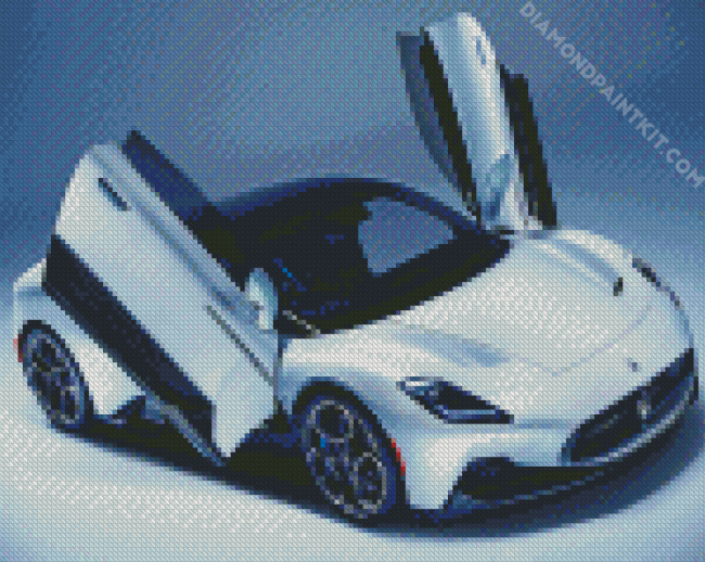 White Maserati diamond painting