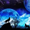 Wolves Howling diamond painting