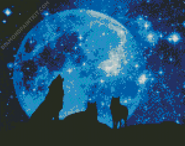 Wolves Silhouette diamond painting