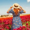 Woman In A Field Of Flowers diamond painting