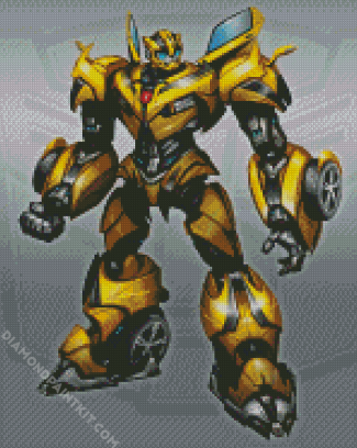 Yellow Megatron diamond painting