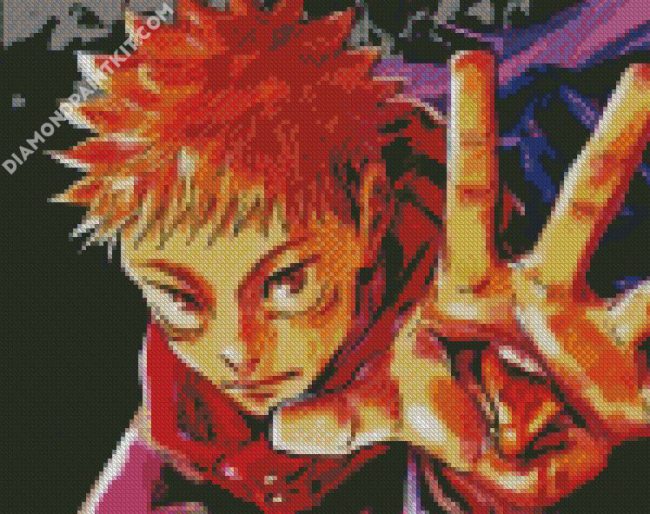 Yuji Itadori Jujutsu Kaisen diamond painting