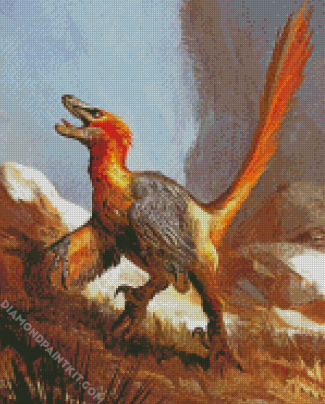 Velociraptor Illustration diamond painting