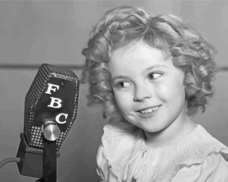 Black And White Shirley Temple diamond painting