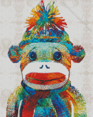 Sock Monkey diamond painting