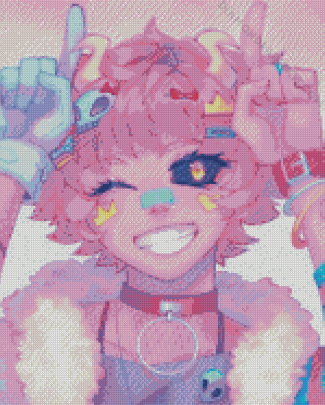 Cute Mina Ashido diamond painting