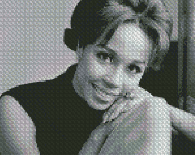 Monochrome Diahann Carroll diamond painting