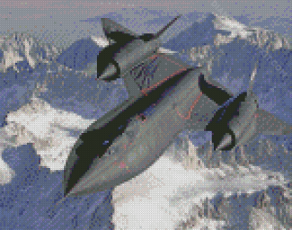 Sr 71 Blackbird diamond painting