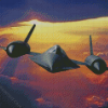 Sr 71 Blackbird Sunset diamond painting