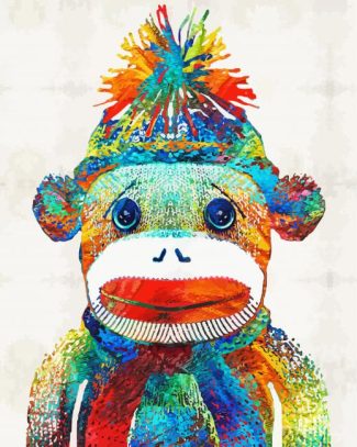 Sock Monkey diamond painting