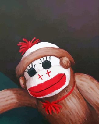 Lonely Sock Monkey diamond painting