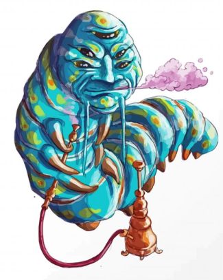 Aesthetic Hookah Caterpillar diamond paintig