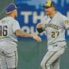 Milwaukee Brewers Players diamond paintig