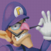 Aesthetic Waluigi diamond paintig