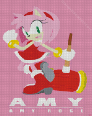 Aesthetic Amy Rose diamond paintig