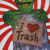 Oscar The Grouch diamond paintig