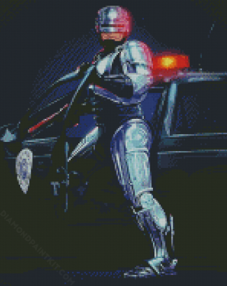 Aesthetic Robocop diamond paintig