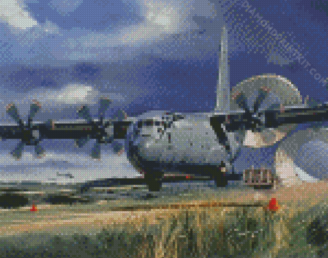 C130 Airplane diamond paintig