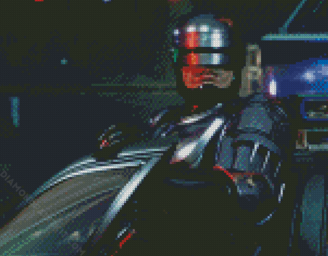 Aesthetic Robocop Illustration diamond paintig