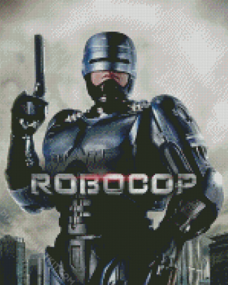 Robocop Illustration diamond paintig