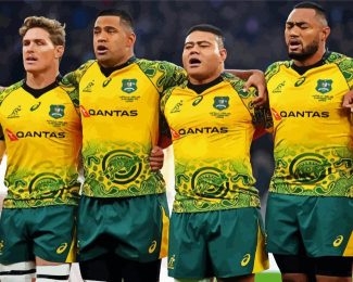 Aust Rugby Team diamond paintig